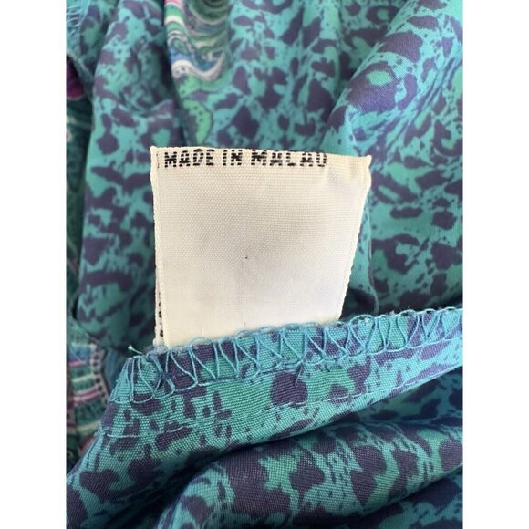 Vintage Schrader Petite Paisley Animal Print Collared Button Up Shirt Dress 12 - Picture 12 of 13